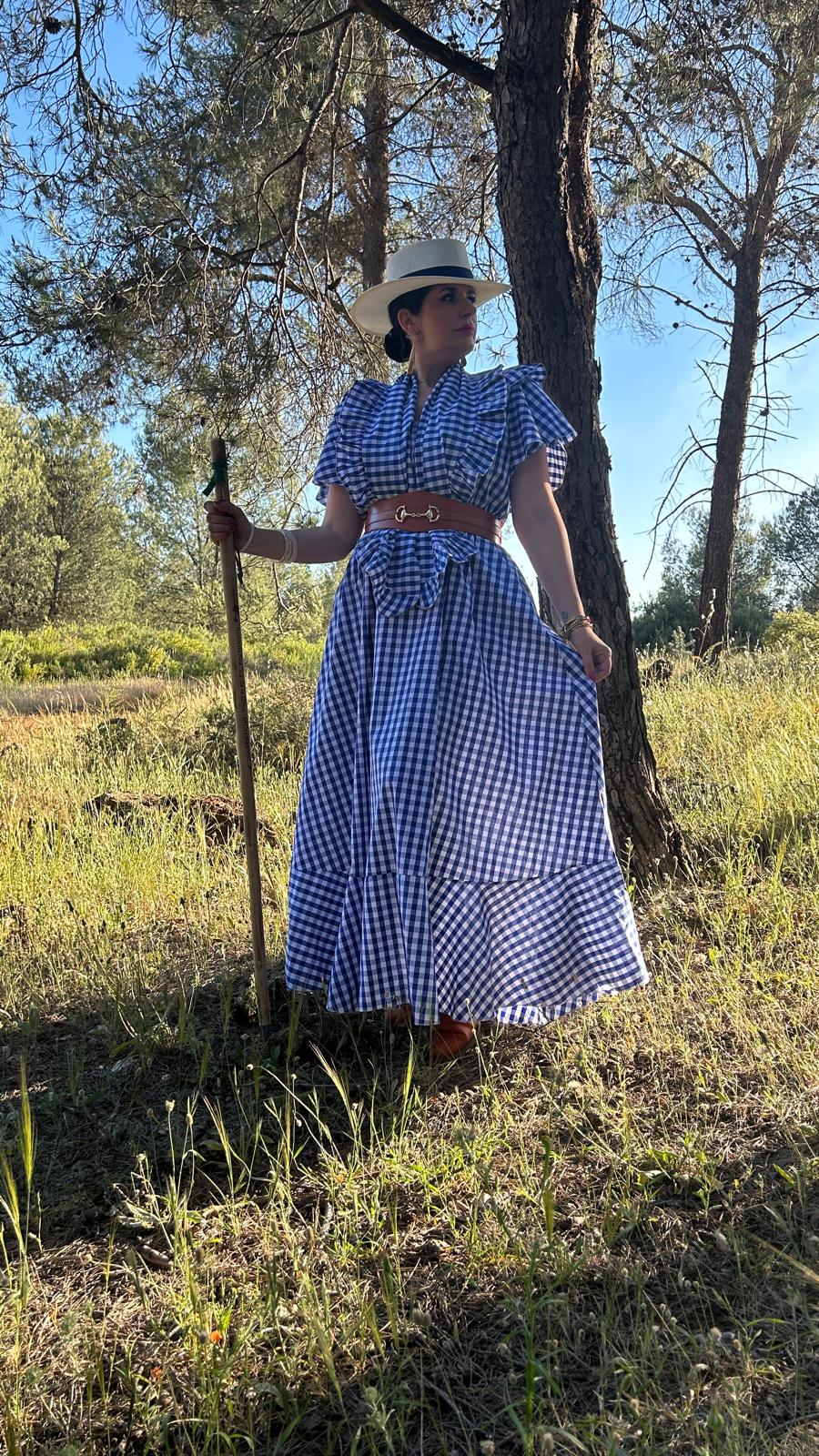 BATA CAMINO VICHY AZUL