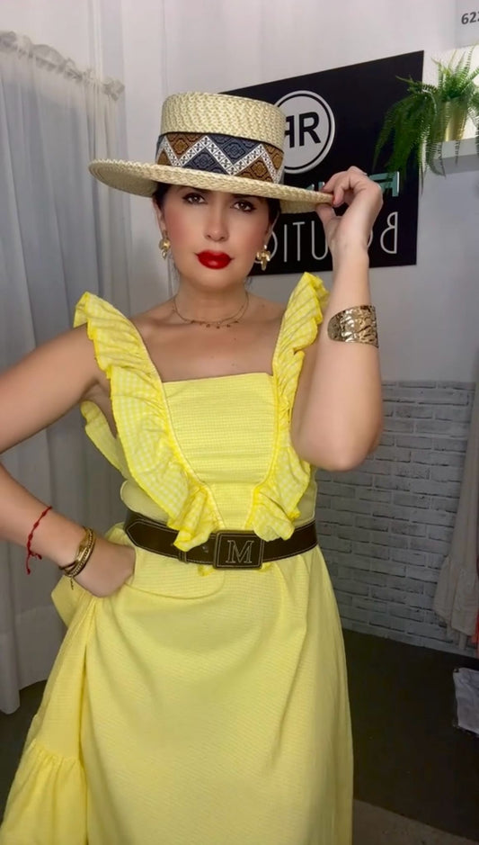 VESTIDO VICHY AMARILLO