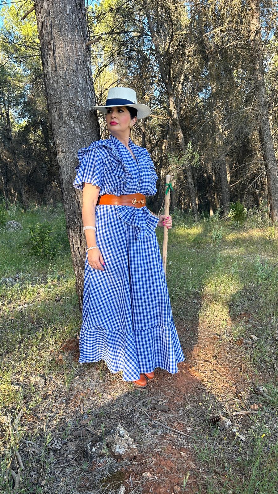 BATA CAMINO VICHY AZUL