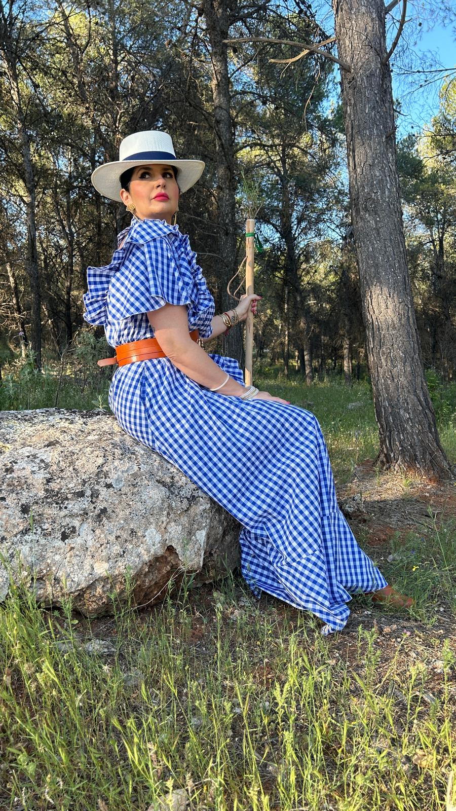 BATA CAMINO VICHY AZUL