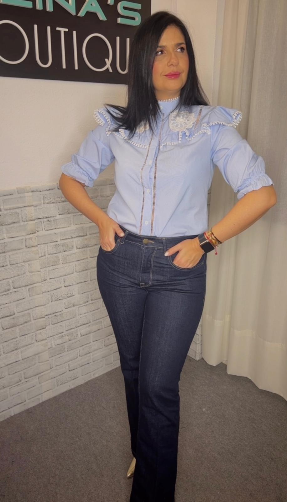 CAMISA RAYAS FLOR