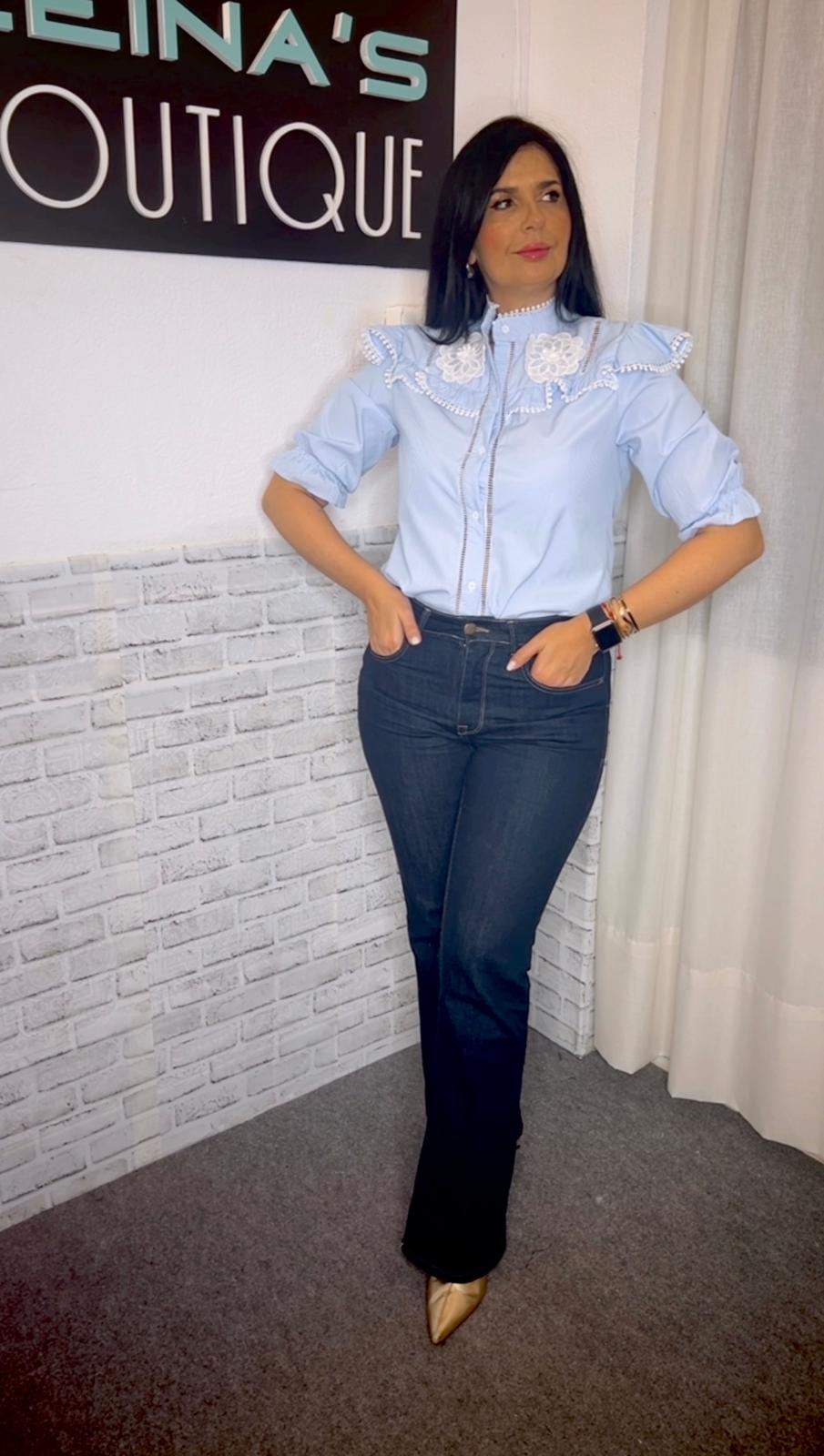 CAMISA RAYAS FLOR