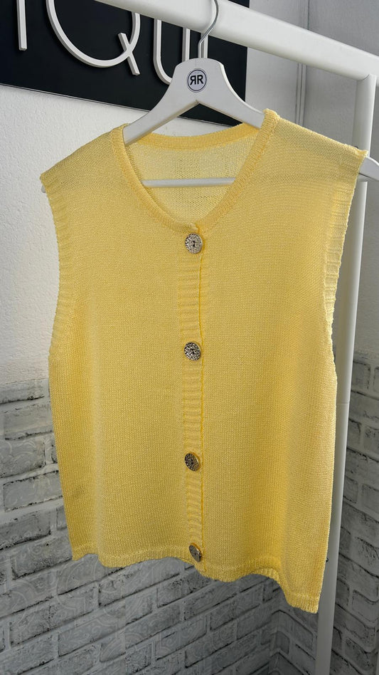 CHALECO HILO AMARILLO