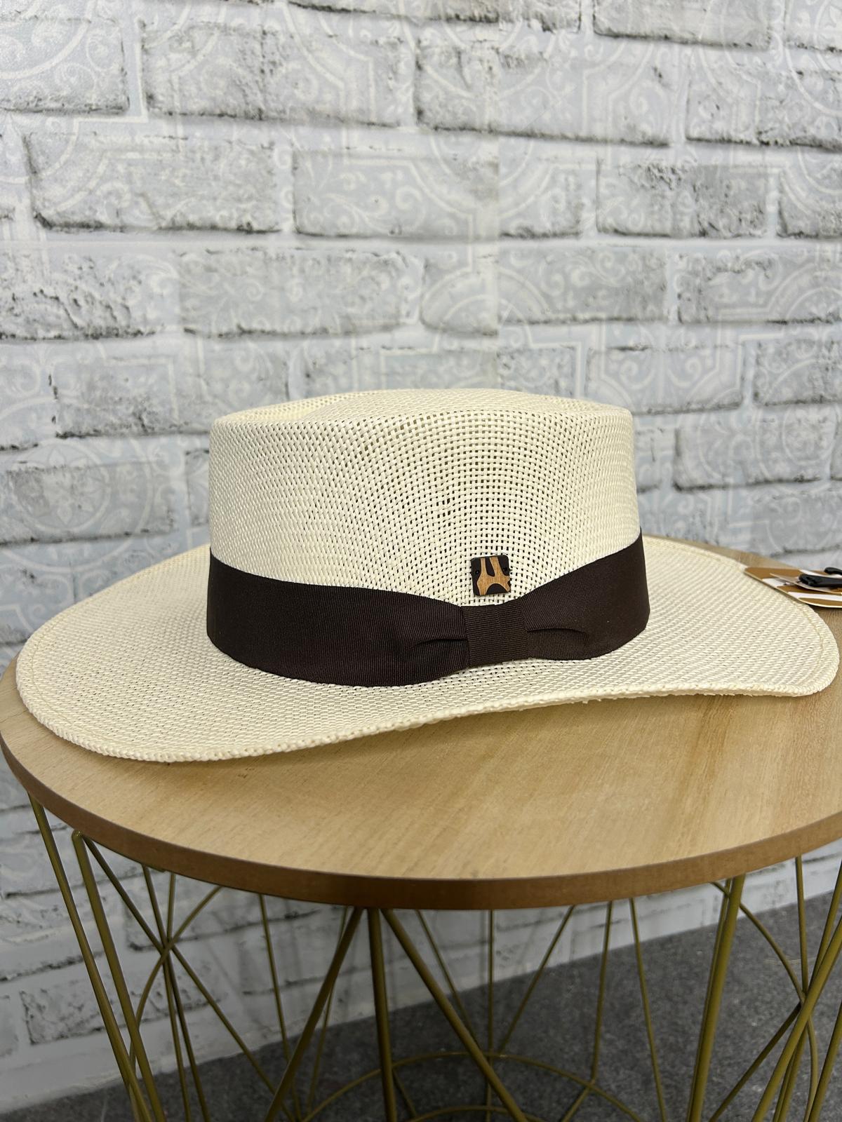 SOMBREO MOD. COTO BLANCO BANDA CAFE
