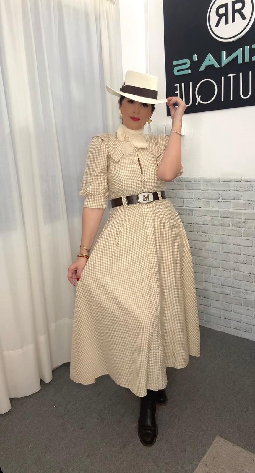 VESTIDO VICHY CUELLO BEBE