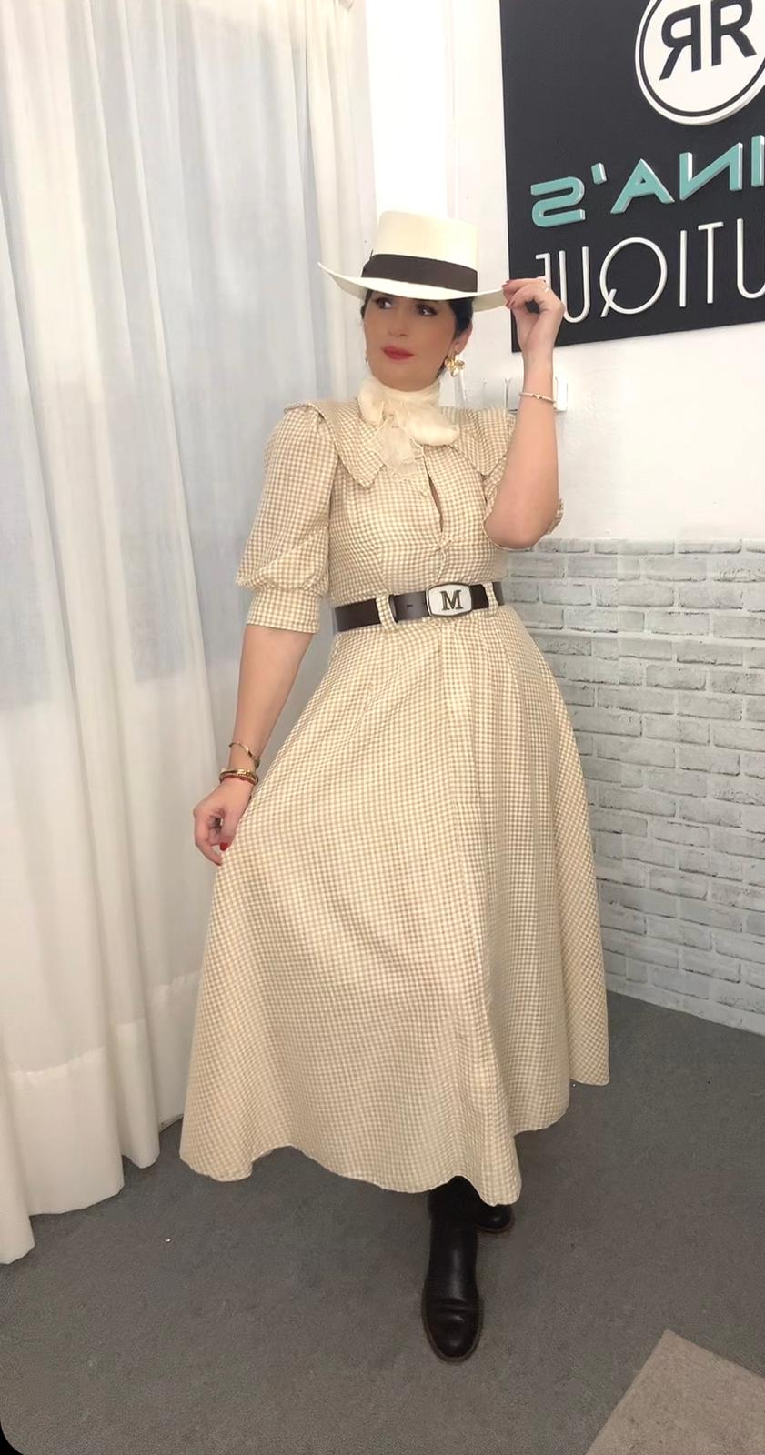 VESTIDO VICHY CUELLO BEBE