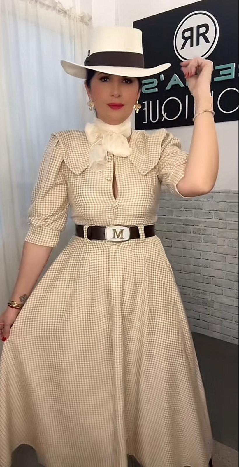 VESTIDO VICHY CUELLO BEBE