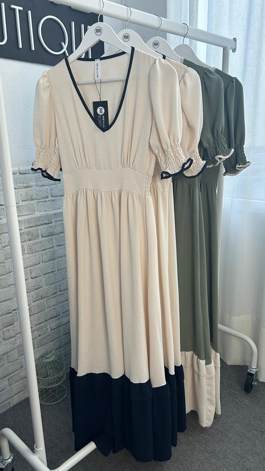 VESTIDO VOLANTE AZUL