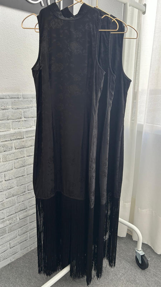 VESTIDO FLECOS NEGRO