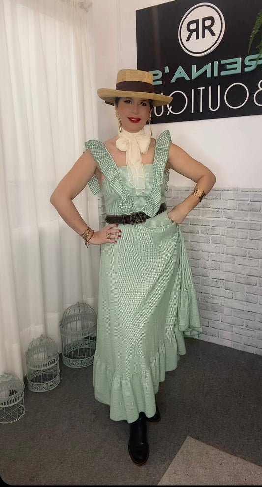 VESTIDO VICHY VERDE